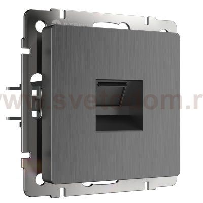 Розетка Ethernet RJ-45 (графит рифленый) Werkel WL04-RJ-45
