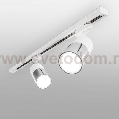 Трековый светодиодный светильник для однофазного шинопровода Avantag Белый матовый/хром 6W 4200K LTB27 Elektrostandard