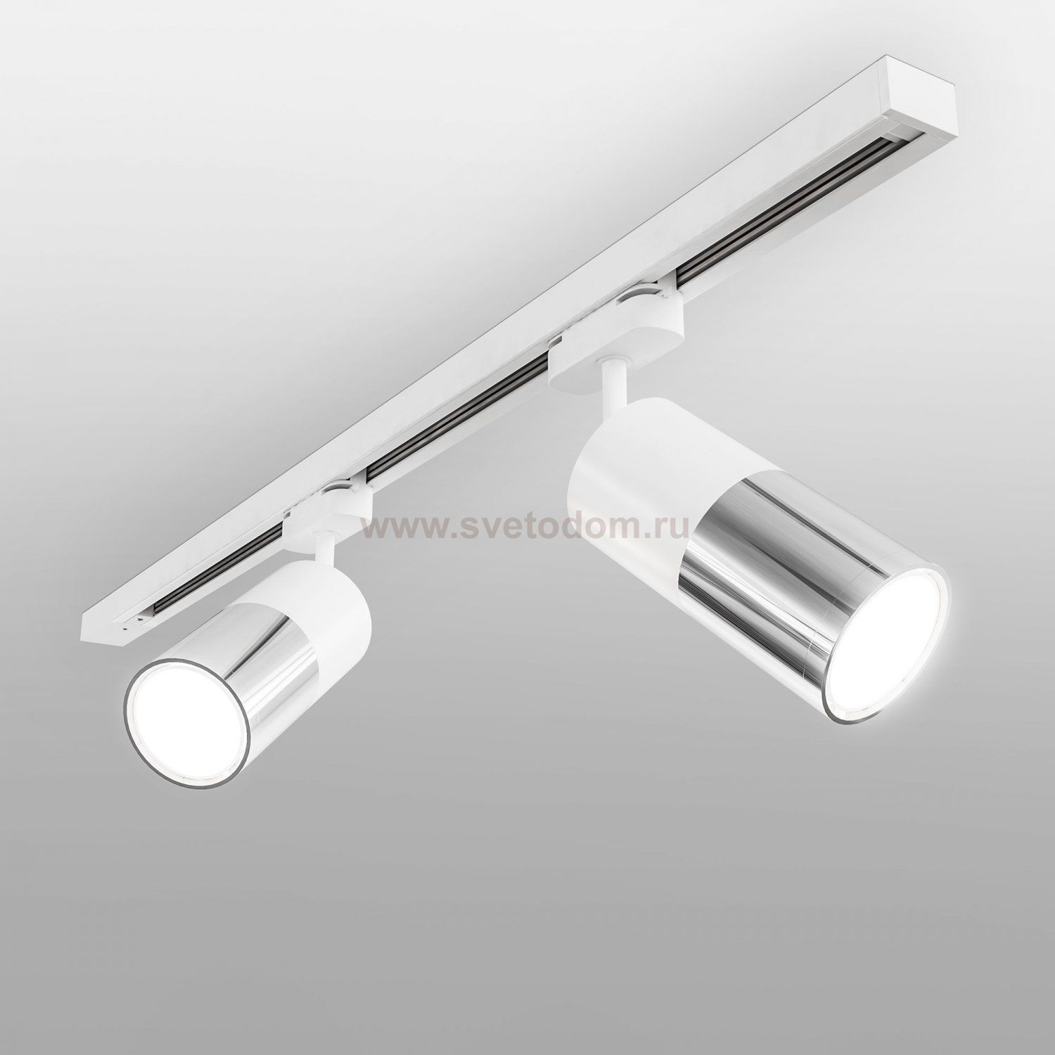 Трековый светодиодный светильник для однофазного шинопровода Avantag Белый матовый/хром 6W 4200K LTB27 Elektrostandard