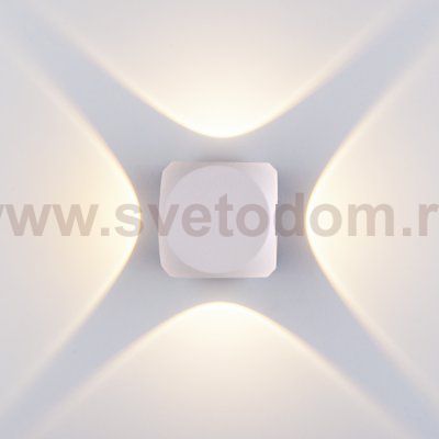 Уличный настенный светодиодный светильник CUBE 1504 TECHNO LED белый Elektrostandard