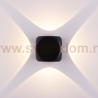 Уличный настенный светодиодный светильник CUBE черный 1504 TECHNO LED черный Elektrostandard