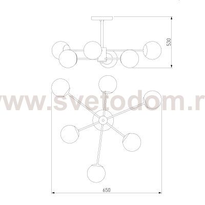 Люстра Eurosvet 30166/6 золото Ascot