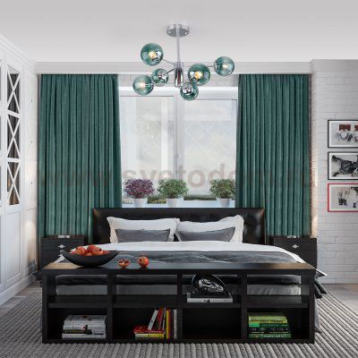 Плафон стекло зеленый 30166 Ascot