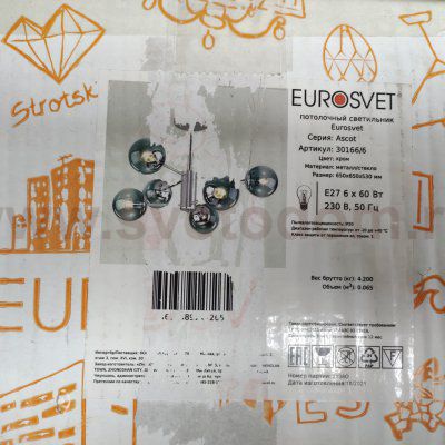 Люстра Eurosvet 30166/6 Ascot хром