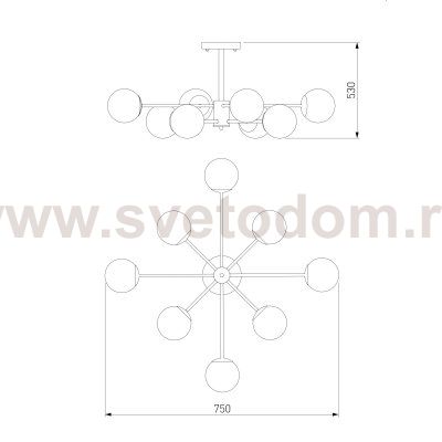 Люстра Eurosvet 30166/8 Ascot хром