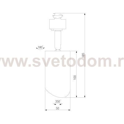 Трековый светильник для однофазного шинопровода Splay GU10 черный MRL 1006 Elektrostandard