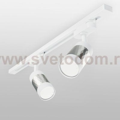 Трековый светильник для однофазного шинопровода Mizar GU10 Белый/серебро MRL 1007 Elektrostandard