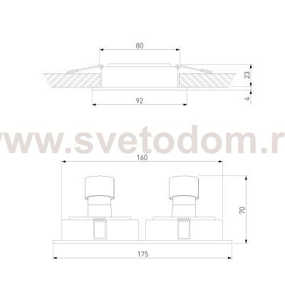 Встраиваемый точечный светильник 1091/2 Elektrostandard