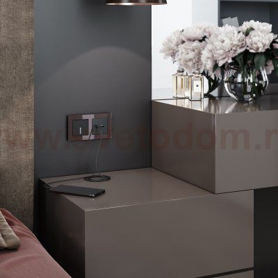 Сенсорный выключатель одноклавишный с подсветкой (черный) Werkel W4510108