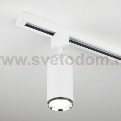 Трековый светильник для однофазного шинопровода Svit GU10 белый/хром MRL 1013 Elektrostandard