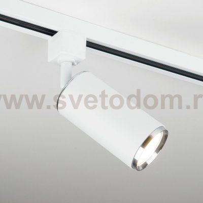 Трековый светильник для однофазного шинопровода Svit GU10 белый/хром MRL 1013 Elektrostandard