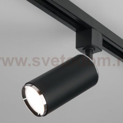 Трековый светильник для однофазного шинопровода Svit GU10 черный/хром MRL 1013 Elektrostandard