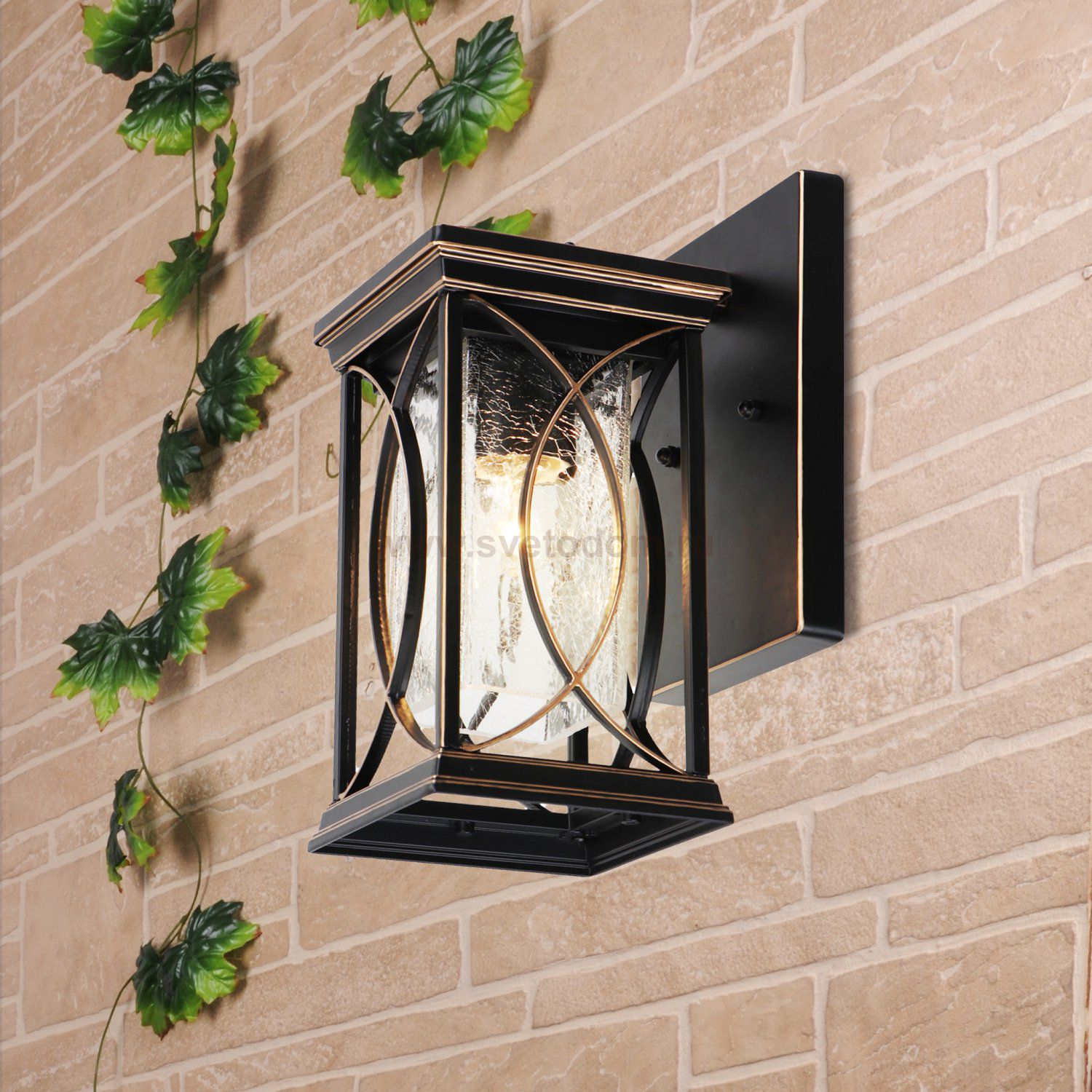 Spica D черное золото Настенный уличный светильник IP33 GL 1026D Elektrostandard