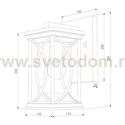Spica D черное золото Настенный уличный светильник IP33 GL 1026D Elektrostandard