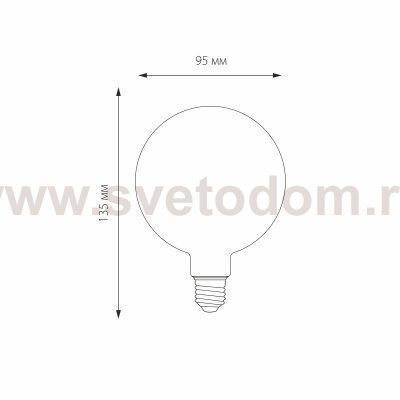 Филаментная светодиодная лампа G95 6W 3300K E27 BLE2704 Elektrostandard