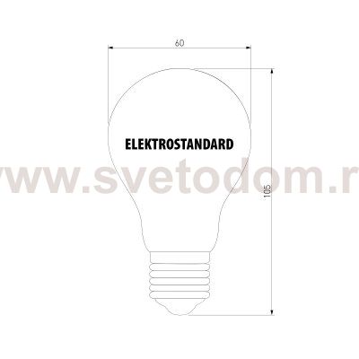 Филаментная светодиодная лампа А60 8W 3300K E27 (тонированная) BLE2705 Elektrostandard