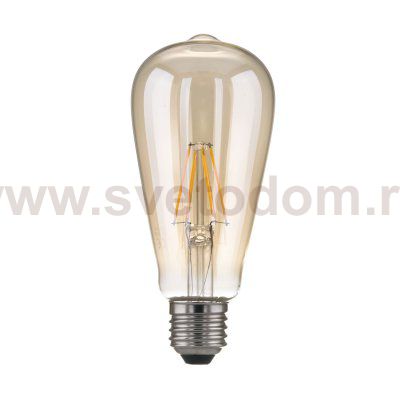 Филаментная светодиодная лампа ST64 6W 3300K E27 (тонированная) BLE2707 Elektrostandard
