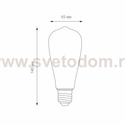 Филаментная светодиодная лампа ST64 6W 3300K E27 (тонированная) BLE2707 Elektrostandard