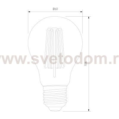 Филаментная светодиодная лампа A60 6W 4200K E27 BLE2708 Elektrostandard