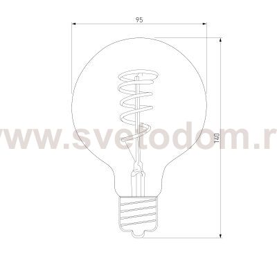 Филаментная светодиодная лампа G95 8W 3300K E27 BLE2709 Elektrostandard