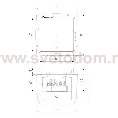 Сенсорный выключатель одноклавишный Умный дом (серебряный) Werkel W4510606