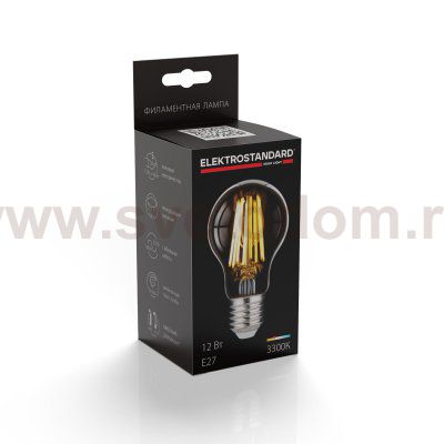 Филаментная светодиодная лампа А60 12W 3300K E27 BLE2710