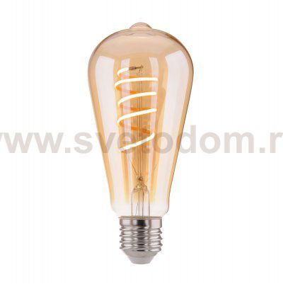 Филаментная светодиодная лампа ST64 8W 3300K E27 (тонированная) BLE2717 Elektrostandard