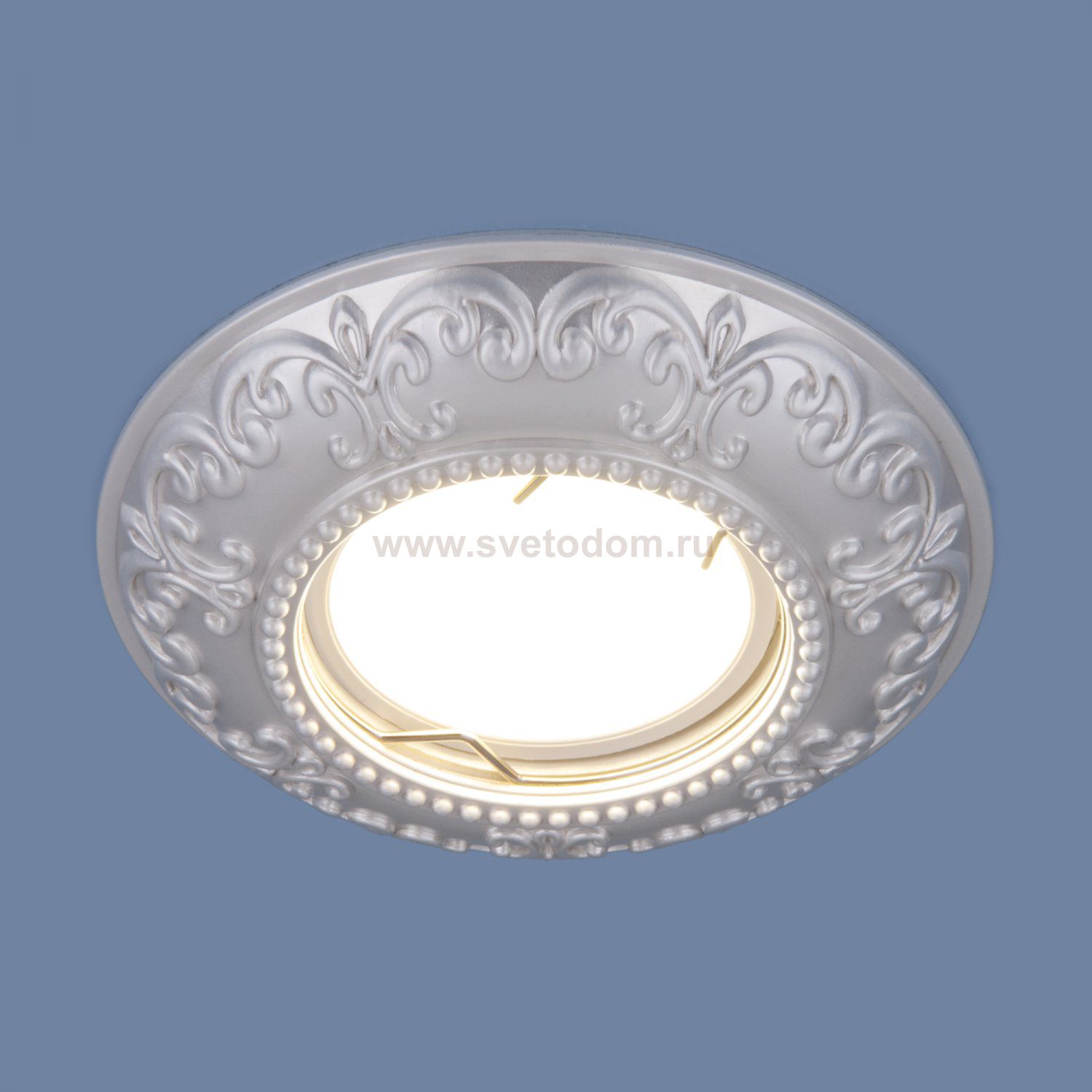Светильник встраиваемый белый перламутр 7009 MR16 