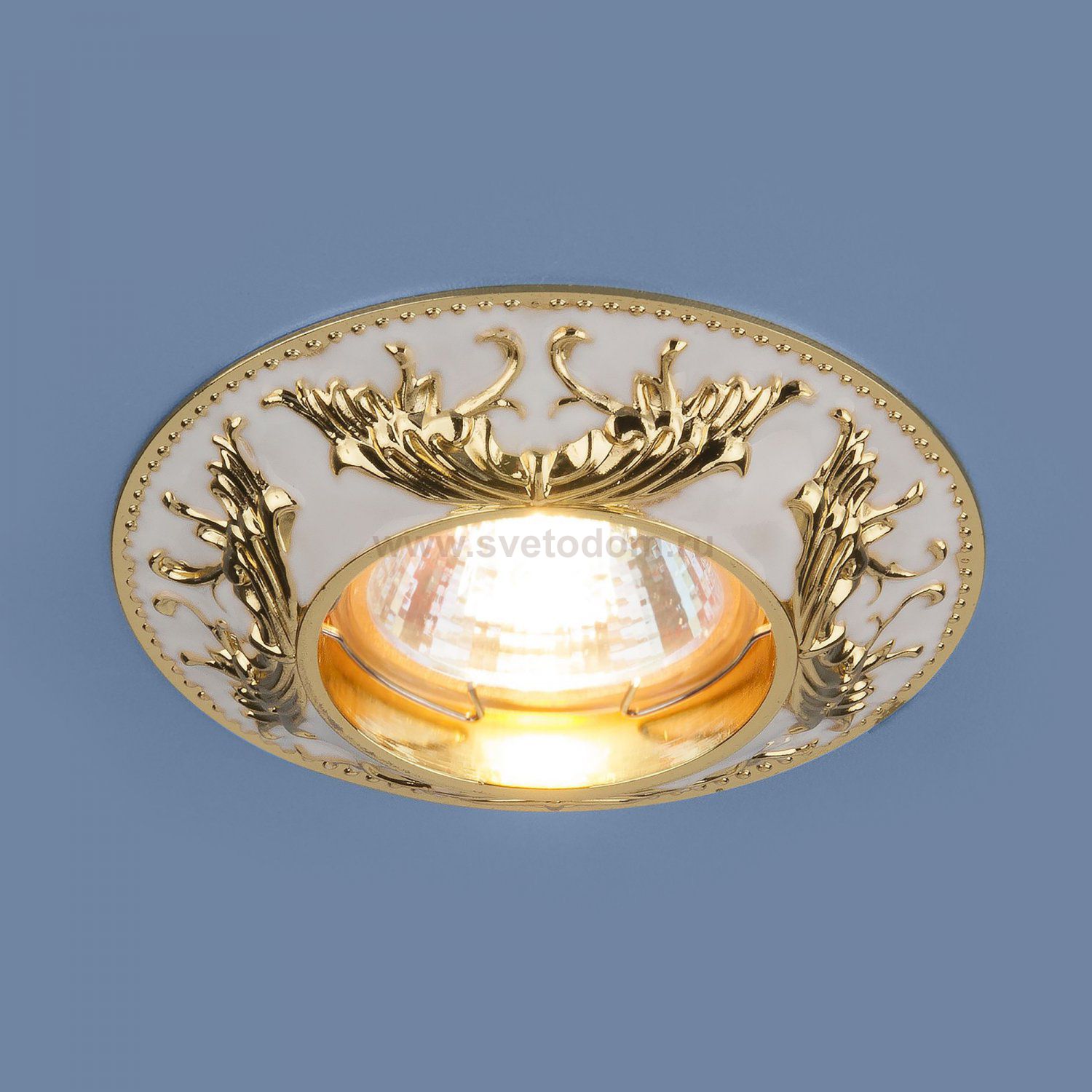 Светильник встраиваемый old белый/золото Elektrostandard 7217 MR16 WHG