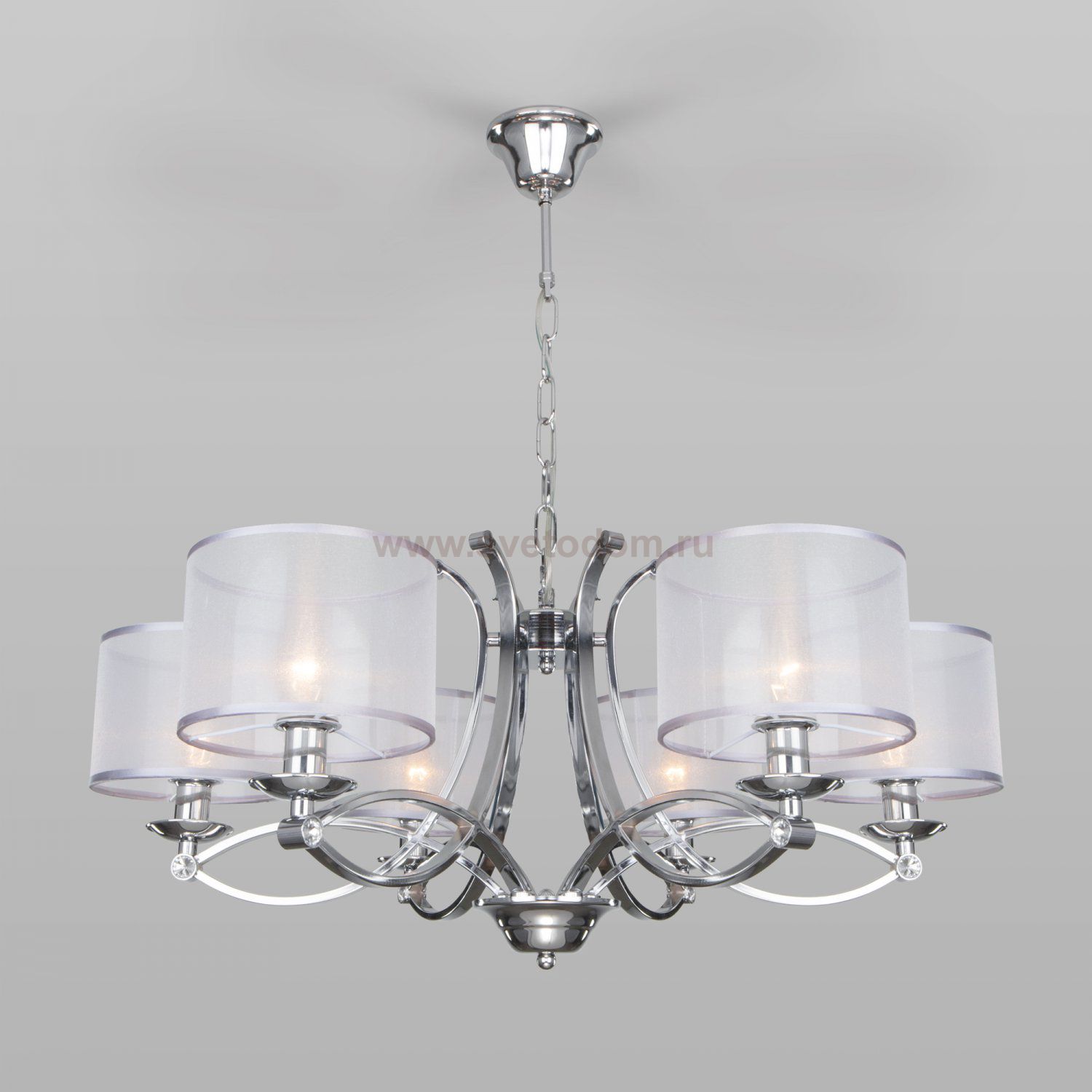 Подвесная люстра Eurosvet 60109/6 хром Fabiola