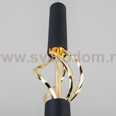 Подвесной светильник Eurosvet 50191/1 LED черный/золото Lance
