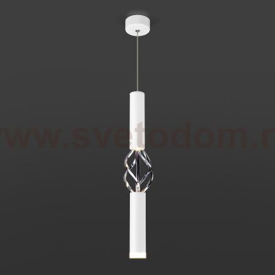 Подвесной светильник Eurosvet 50191/1 LED белый/хром Lance