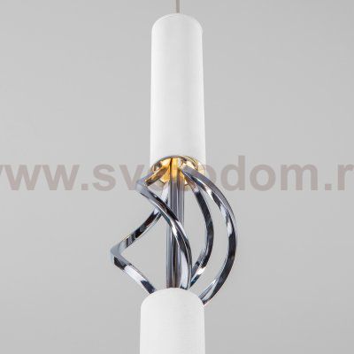 Подвесной светильник Eurosvet 50191/1 LED белый/хром Lance