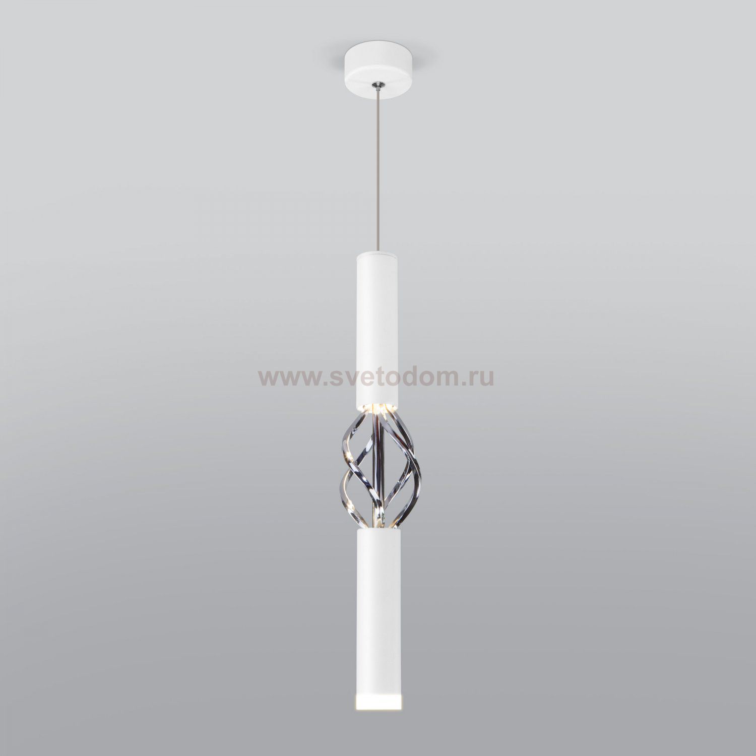 Подвесной светильник Eurosvet 50191/1 LED белый/хром Lance