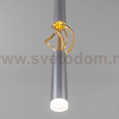 Люстра Eurosvet 50191/1 LED матовое серебро/матовое золото Lance