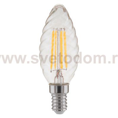 Филаментная светодиодная лампа Свеча витая F 7W 3300K E14 прозрачный BLE1413 Elektrostandard