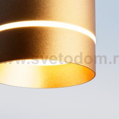 Накладной светодиодный светильник DLR021 9W 4200K золото матовый Elektrostandard