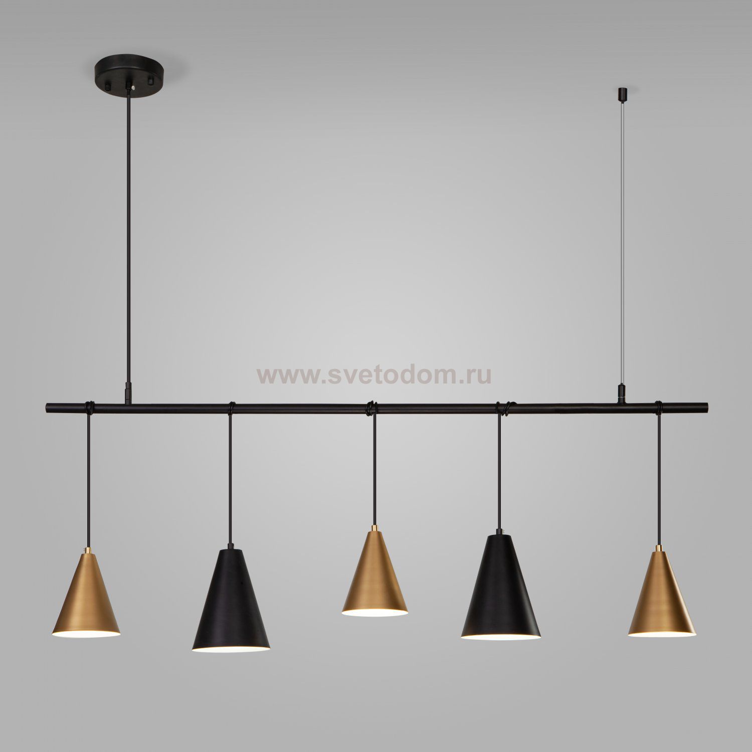 Подвесной светильник Eurosvet 50088/5 черный/золото Castle