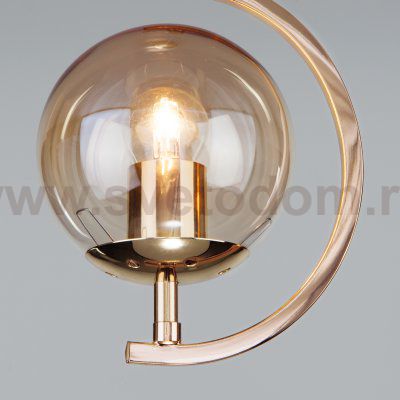 Подвесной светильник со стеклянным плафоном Eurosvet 50072/1 золото Story