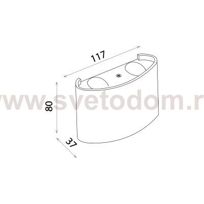 Уличный настенный светодиодный светильник TWINKY DOUBLE черный 1555 TECHNO LED  черный Elektrostandard