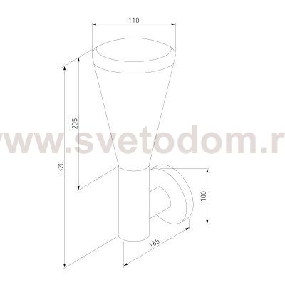 Настенный уличный светильник IP54 чёрный 1416 TECHNO Elektrostandard