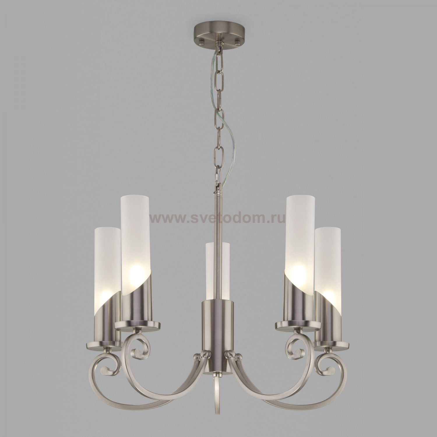 Классическая подвесная люстра Eurosvet 60117/5 никель Banci