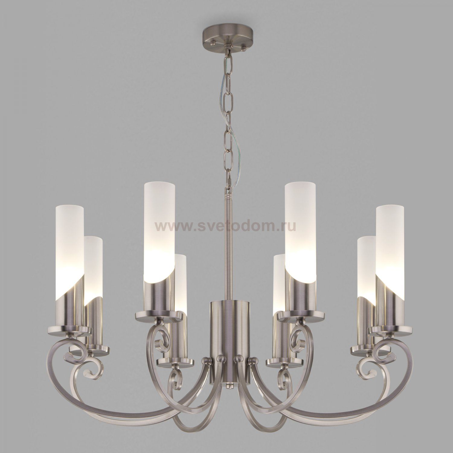 Классическая подвесная люстра Eurosvet 60117/8 никель Banci