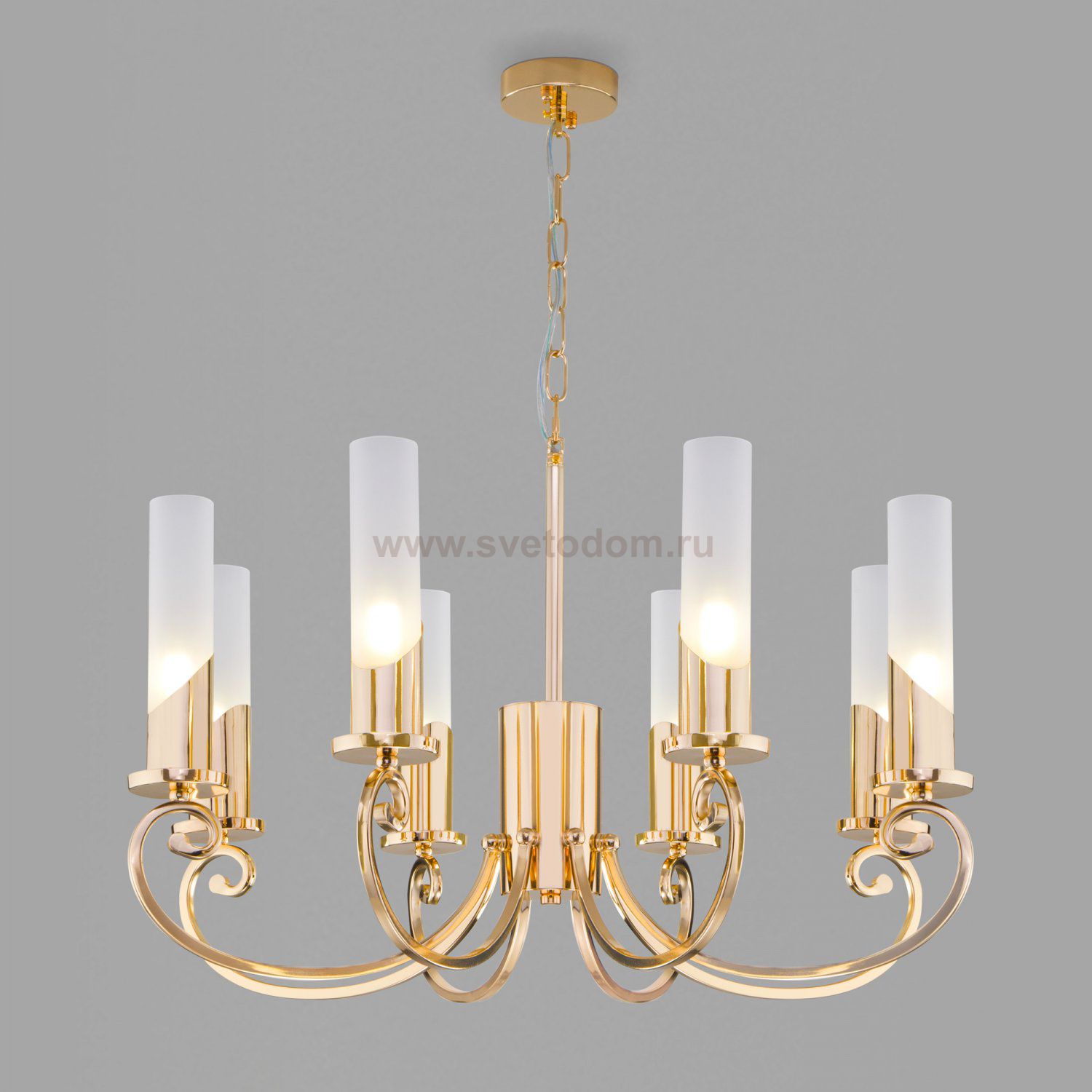 Классическая подвесная люстра Eurosvet 60117/8 золото Banci