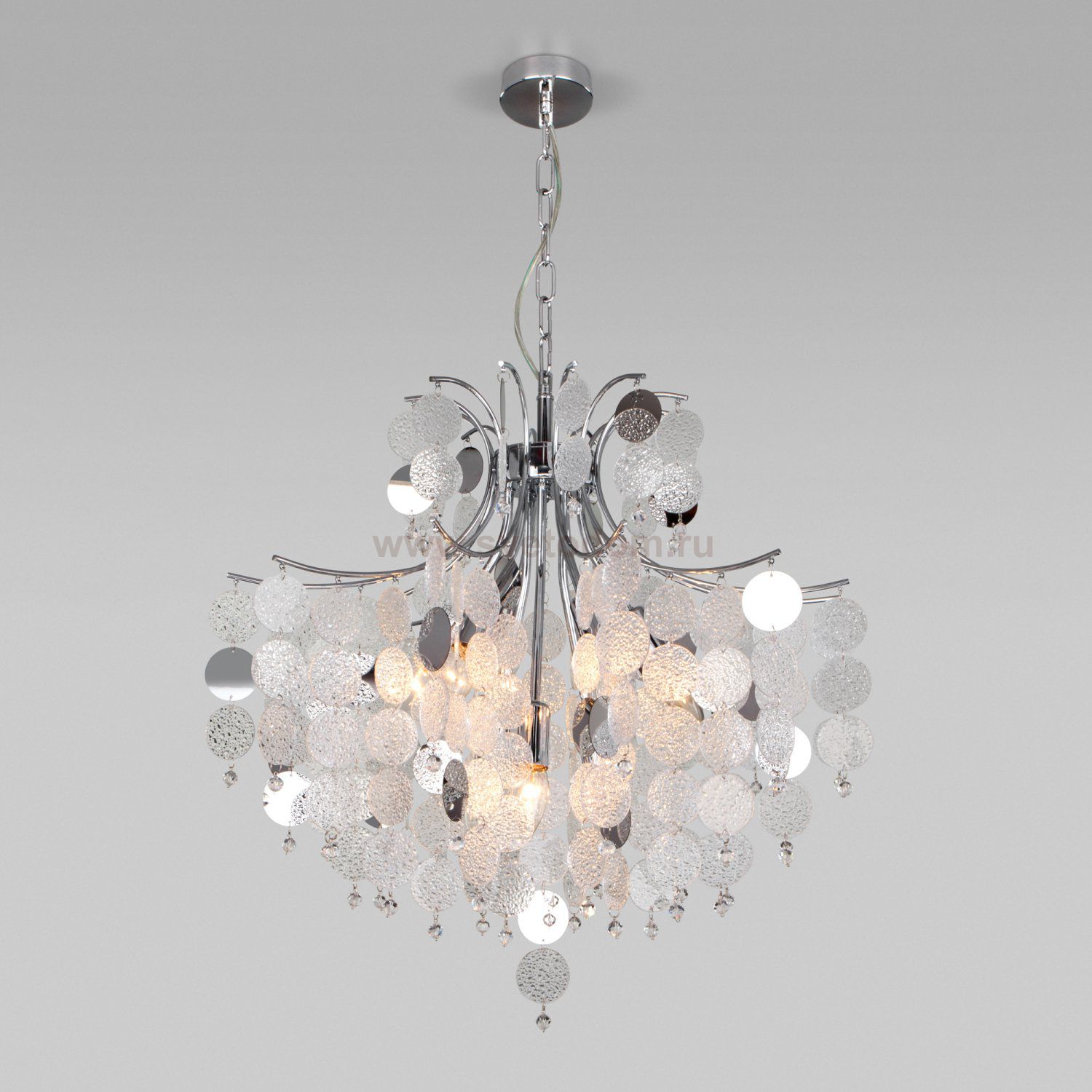 Подвесная люстра со стеклянным декором Eurosvet 320/9 Bolla