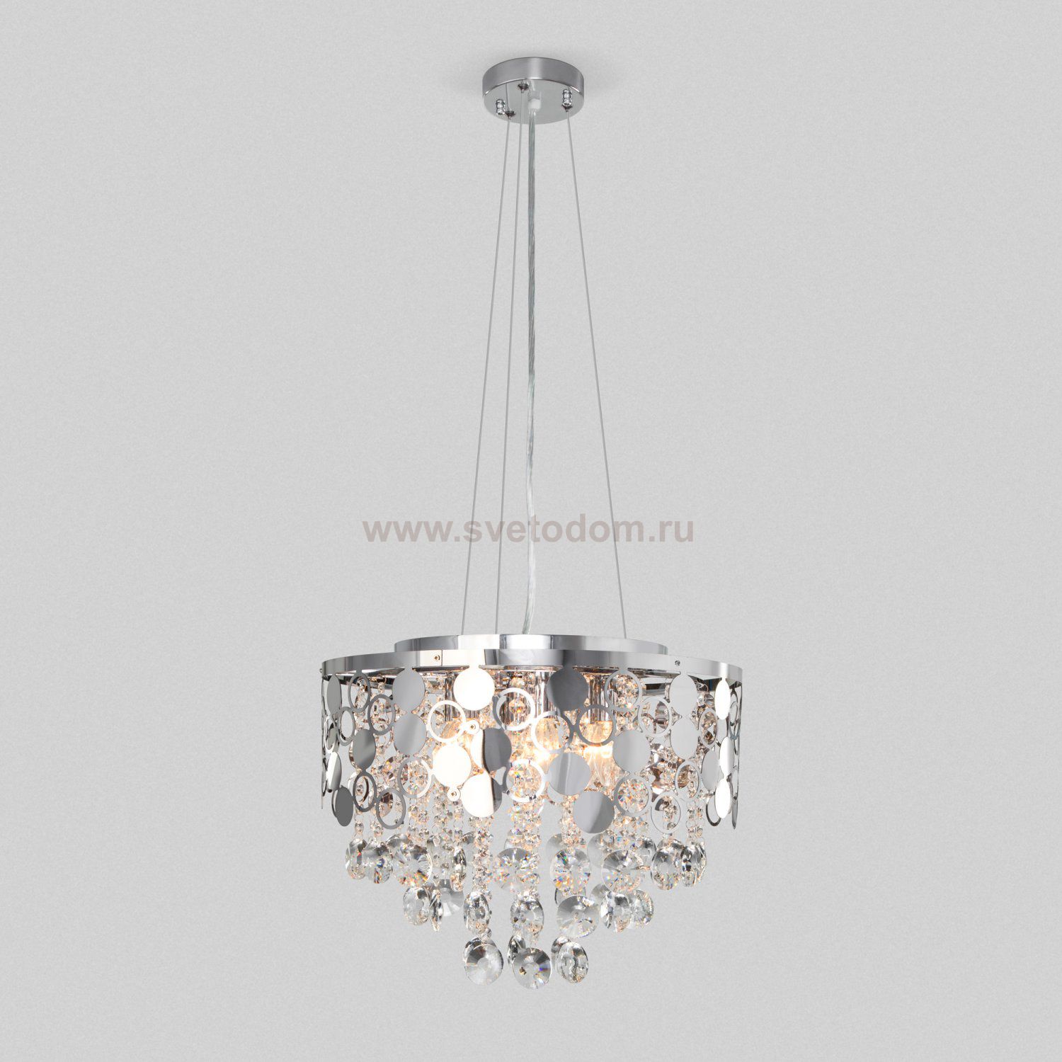 Люстра Eurosvet 10114/6 хром/прозрачный хрусталь Strotskis Lianna