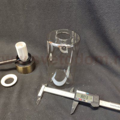 Плафон стекло внешнее янтарное 80*145мм E14 (31мм посадка) Евро 70115 / 50115 Amado