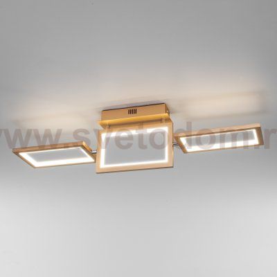Потолочный светодиодный светильник Eurosvet 90223/3 матовое золото Maya