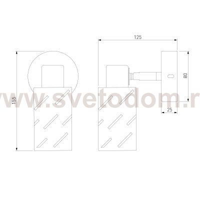Настенный светильник с поворотным плафоном Eurosvet 20090/1 черный/хром Fente