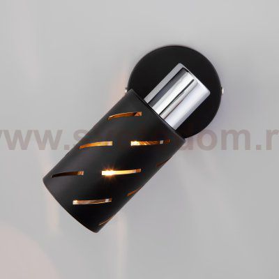 Настенный светильник с поворотным плафоном Eurosvet 20090/1 черный/хром Fente